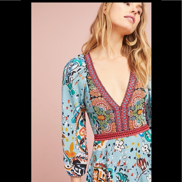 ‼️Anthropologie Beaded Karmina Dress 8 ‼️ - Picture 5 of 8